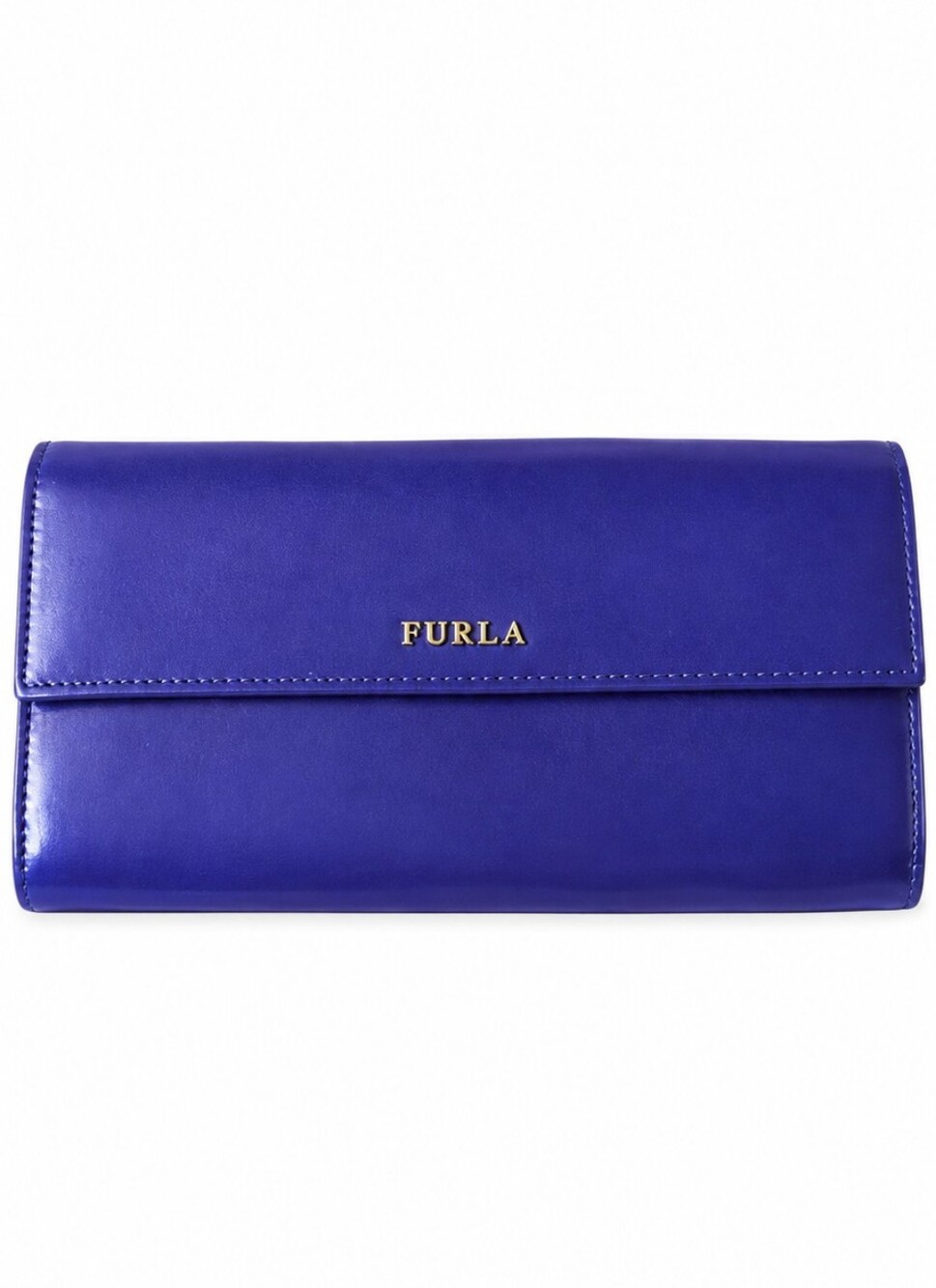 Furla Glossy Cobalt Patent Leather Wallet